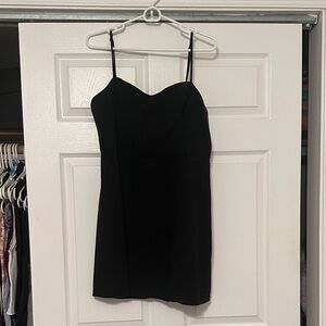 French Connection Black Mini Dress with Spaghetti Straps